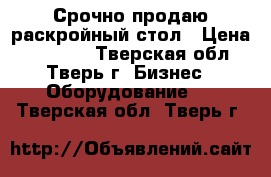 Срочно продаю раскройный стол › Цена ­ 75 000 - Тверская обл., Тверь г. Бизнес » Оборудование   . Тверская обл.,Тверь г.